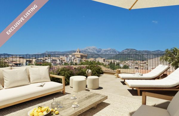 Renovation-Permitted Campanet Townhouse: Small Pool, Roof Terrace, Stunning Views