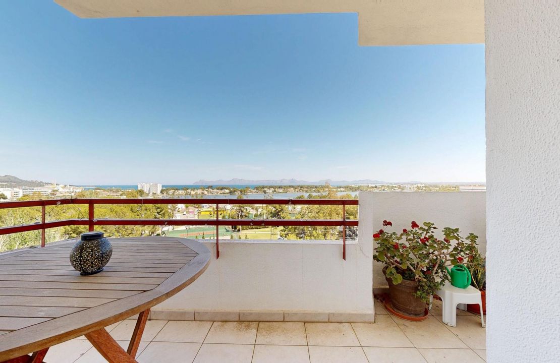 Apartment in Puerto Alcudia with community pool and panoramic views
