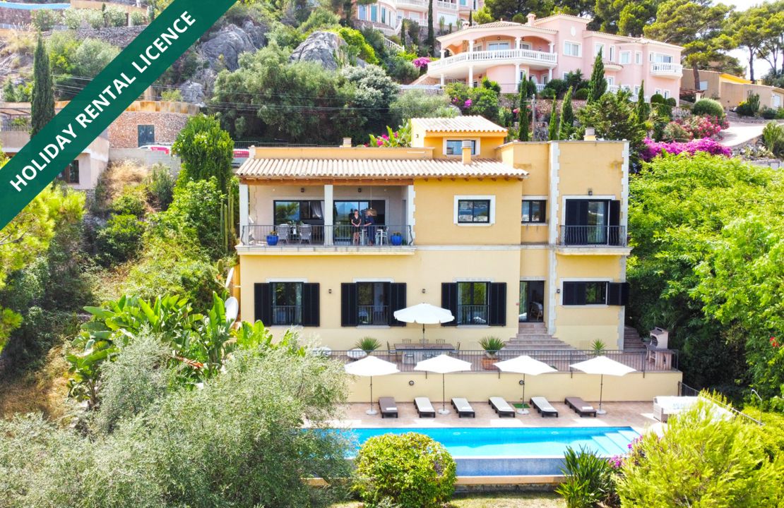 Puerto Pollenca Villa in the exclusive Gotmar region with sea views and holiday rental license