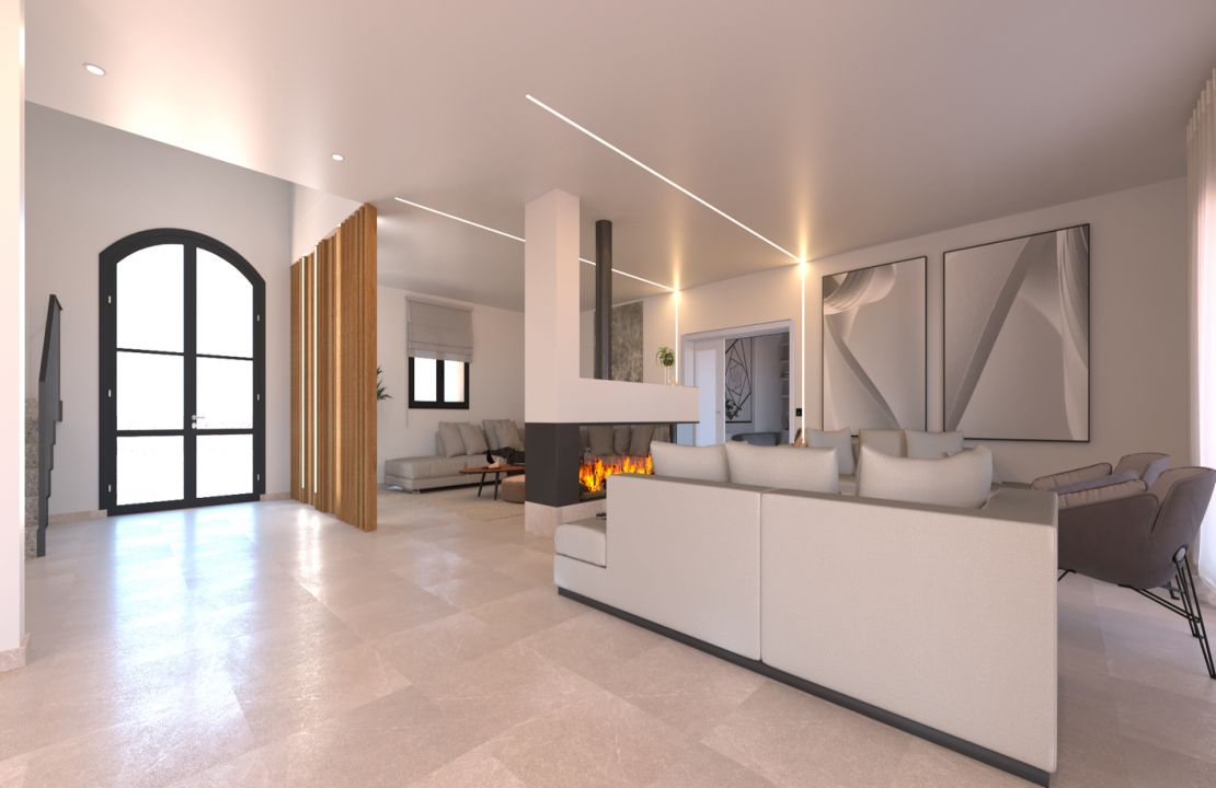 Land for sale Mallorca Alcudia with approved building license of a house with 6 bedrooms and swimming pool