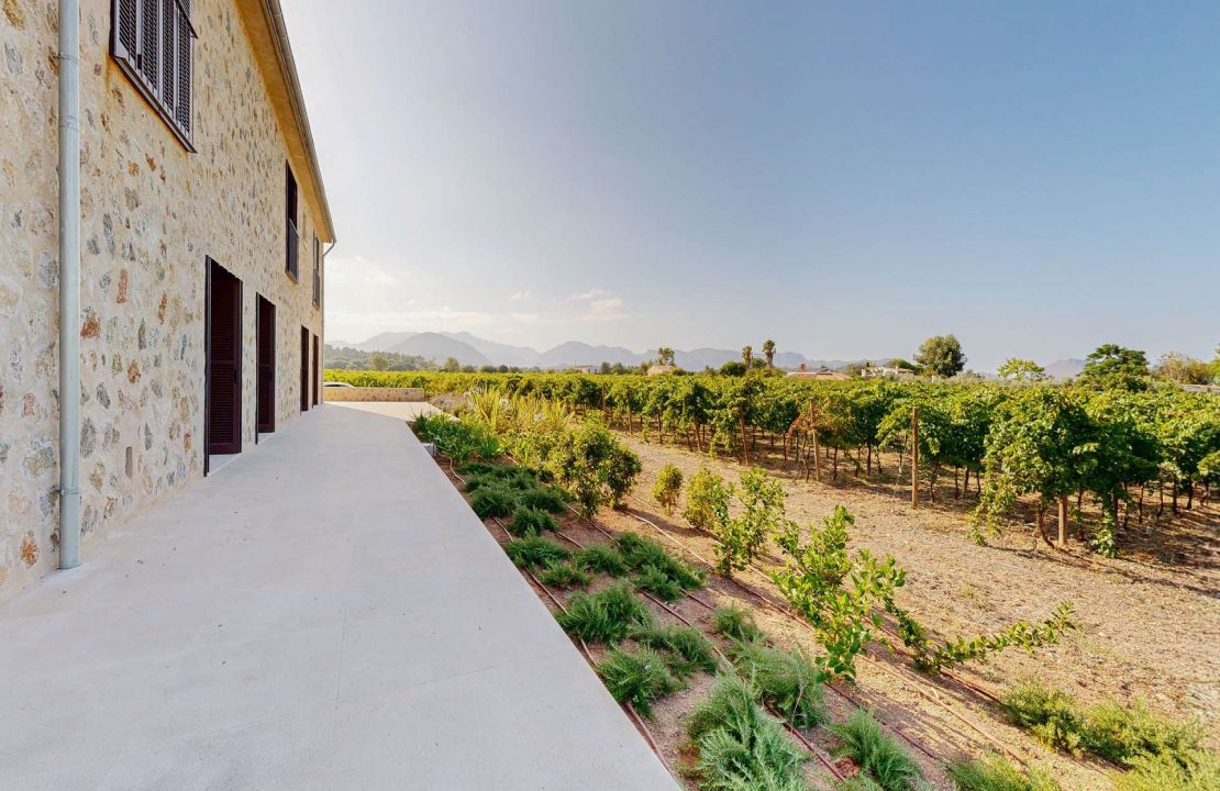 Impresionante finca de nueva construcción con viñedo en venta en Alcudia