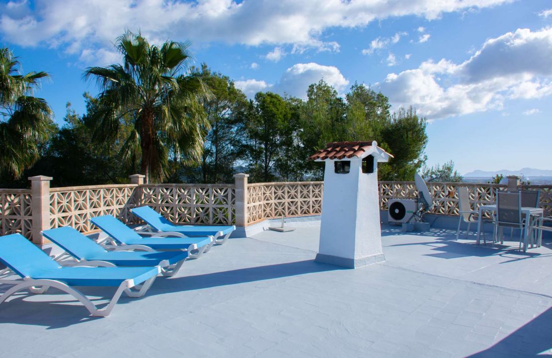Campanet Mallorca renovierte mediterrane Villa mit Ausblick und Ferienmietlizenz zu verkaufen