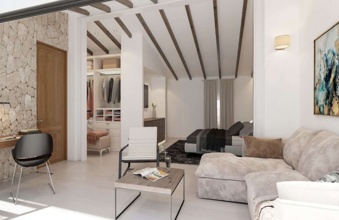Traditionelles Stadthaus Pollensa im neuen, komplett renovierten Stil mit Pool und Patio zu verkaufen