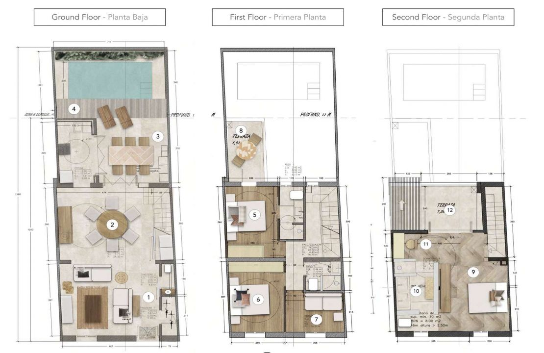Traditionelles Stadthaus Pollensa im neuen, komplett renovierten Stil mit Pool und Patio zu verkaufen