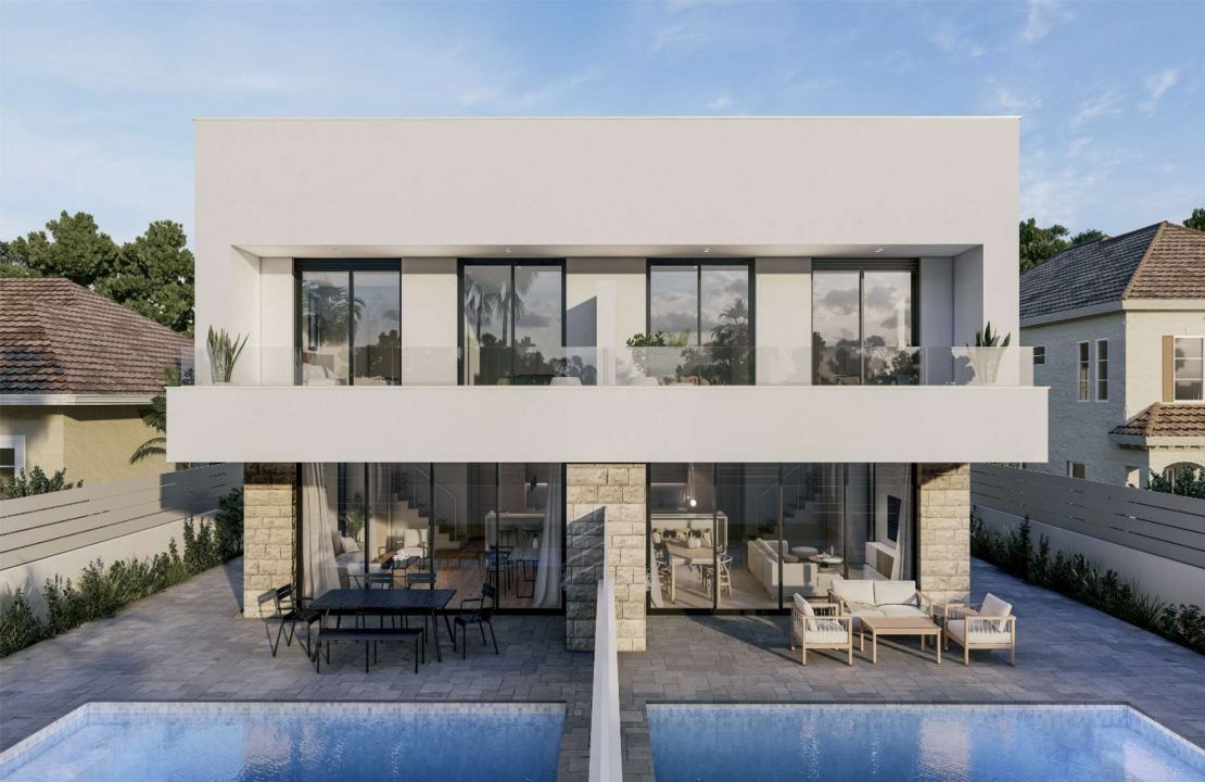 Neu gebaute Villa in Can Picafort mit Pool und Fußbodenheizung