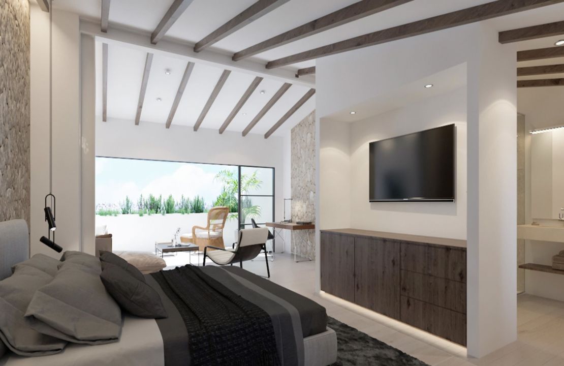 Traditionelles Stadthaus Pollensa im neuen, komplett renovierten Stil mit Pool und Patio zu verkaufen