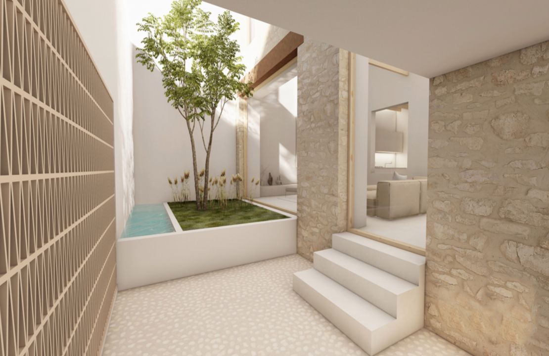 Casa adosada de lujo Pollensa completamente renovada con piscina y garaje en venta