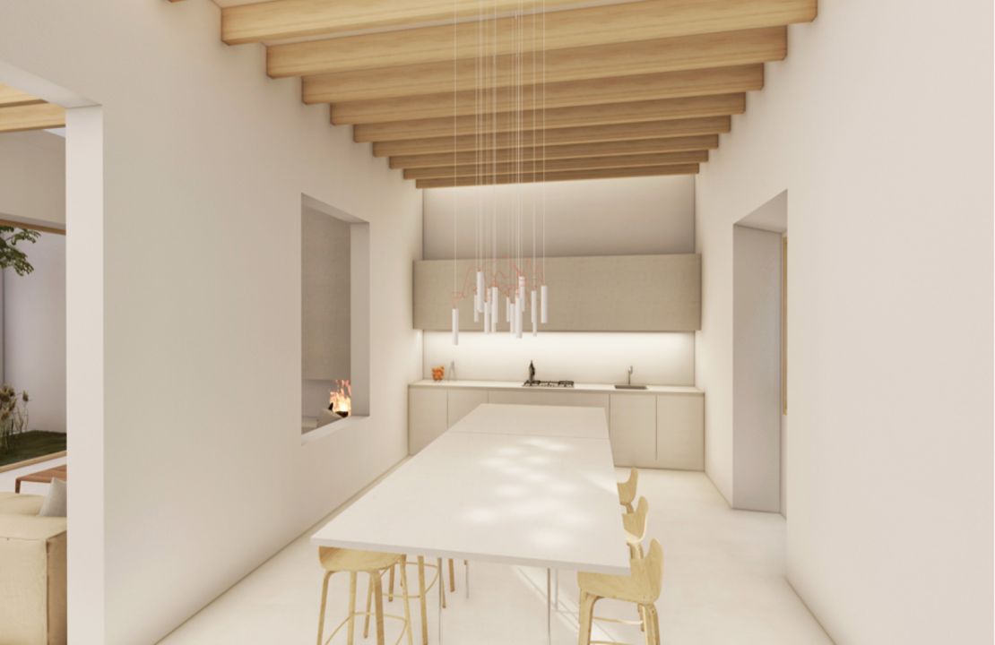 Casa adosada de lujo Pollensa completamente renovada con piscina y garaje en venta