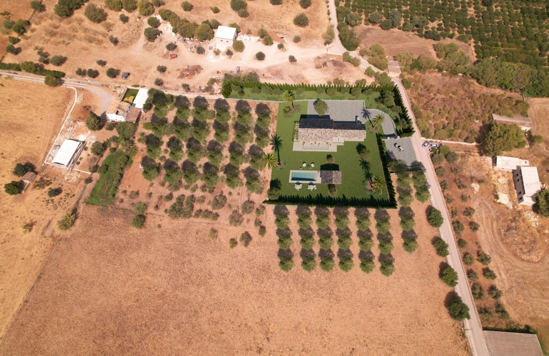 Land for sale Mallorca Alcudia with approved building license of a house with 6 bedrooms and swimming pool