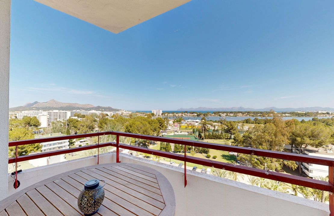 Apartment in Puerto Alcudia with community pool and panoramic views