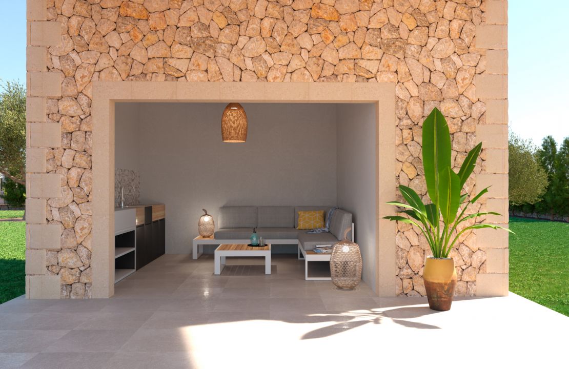 Land for sale Mallorca Alcudia with approved building license of a house with 6 bedrooms and swimming pool