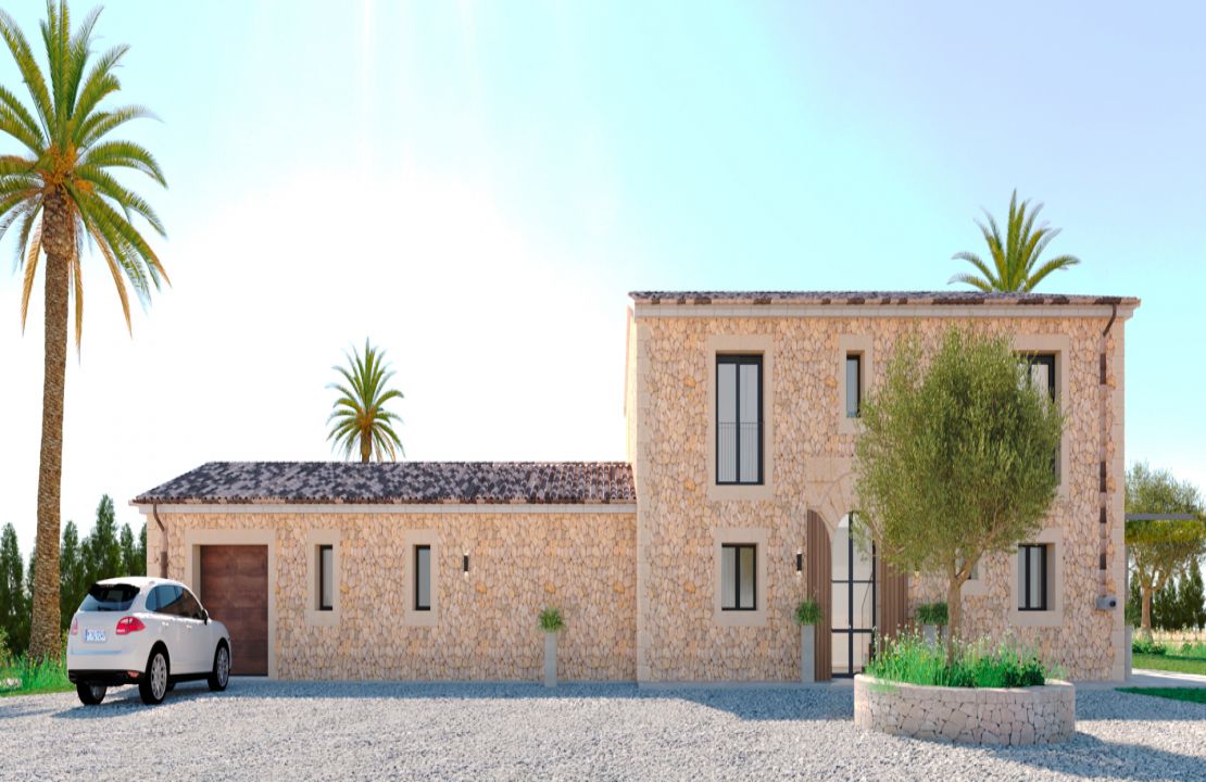 Land for sale Mallorca Alcudia with approved building license of a house with 6 bedrooms and swimming pool