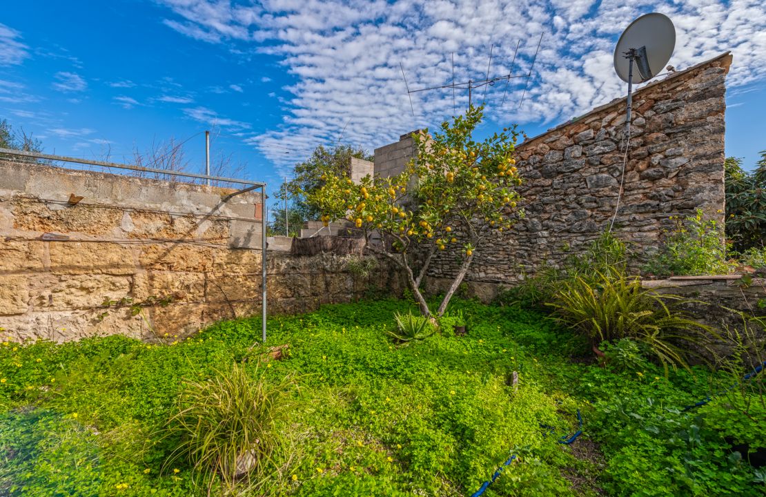 Traditional townhouse in Llubi Mallorca with a great garden and many possibilities