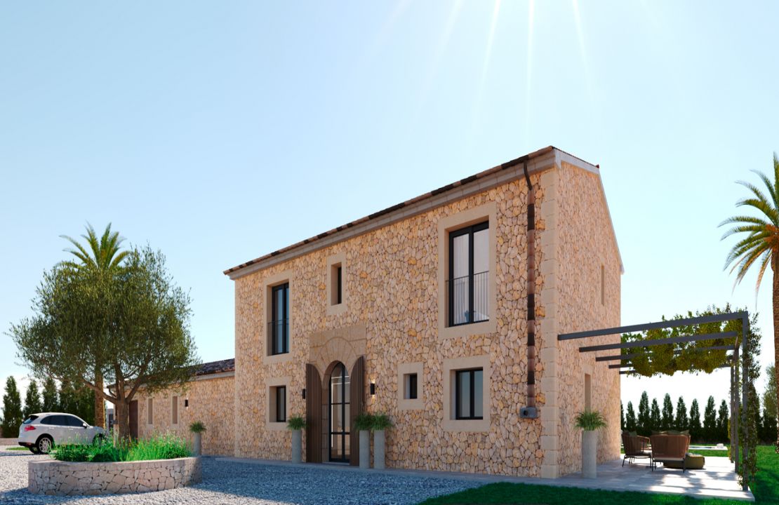 Land for sale Mallorca Alcudia with approved building license of a house with 6 bedrooms and swimming pool